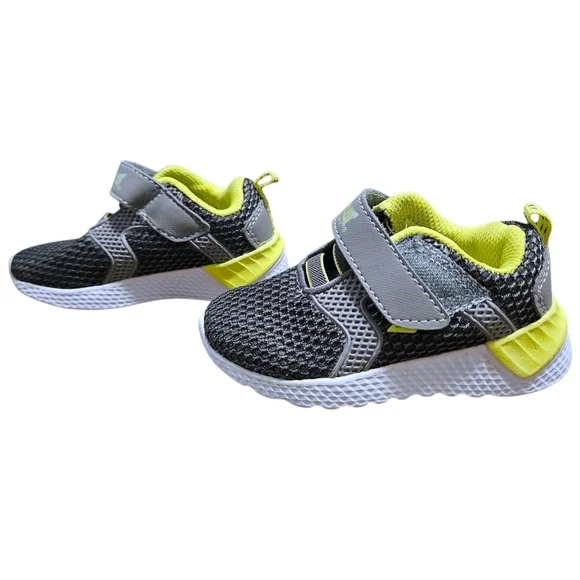 Everlast Baby Shoes Size 6M Gray/Black Mesh Sneakers with Easy Close Strap EUC - Picture 3 of 7